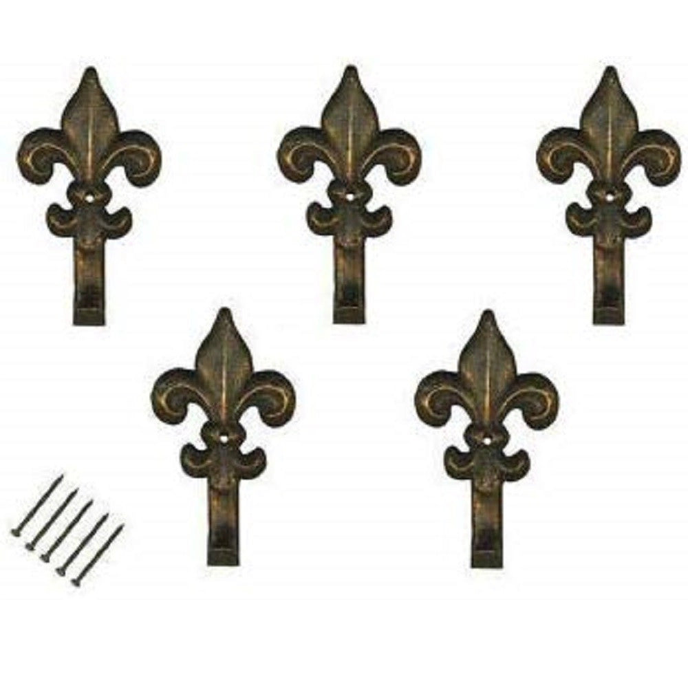 Trade Shop - 15 Ganci Appendi Appendino Per Quadro Quadri Forma Giglio Fiorentino Con Chiodi -