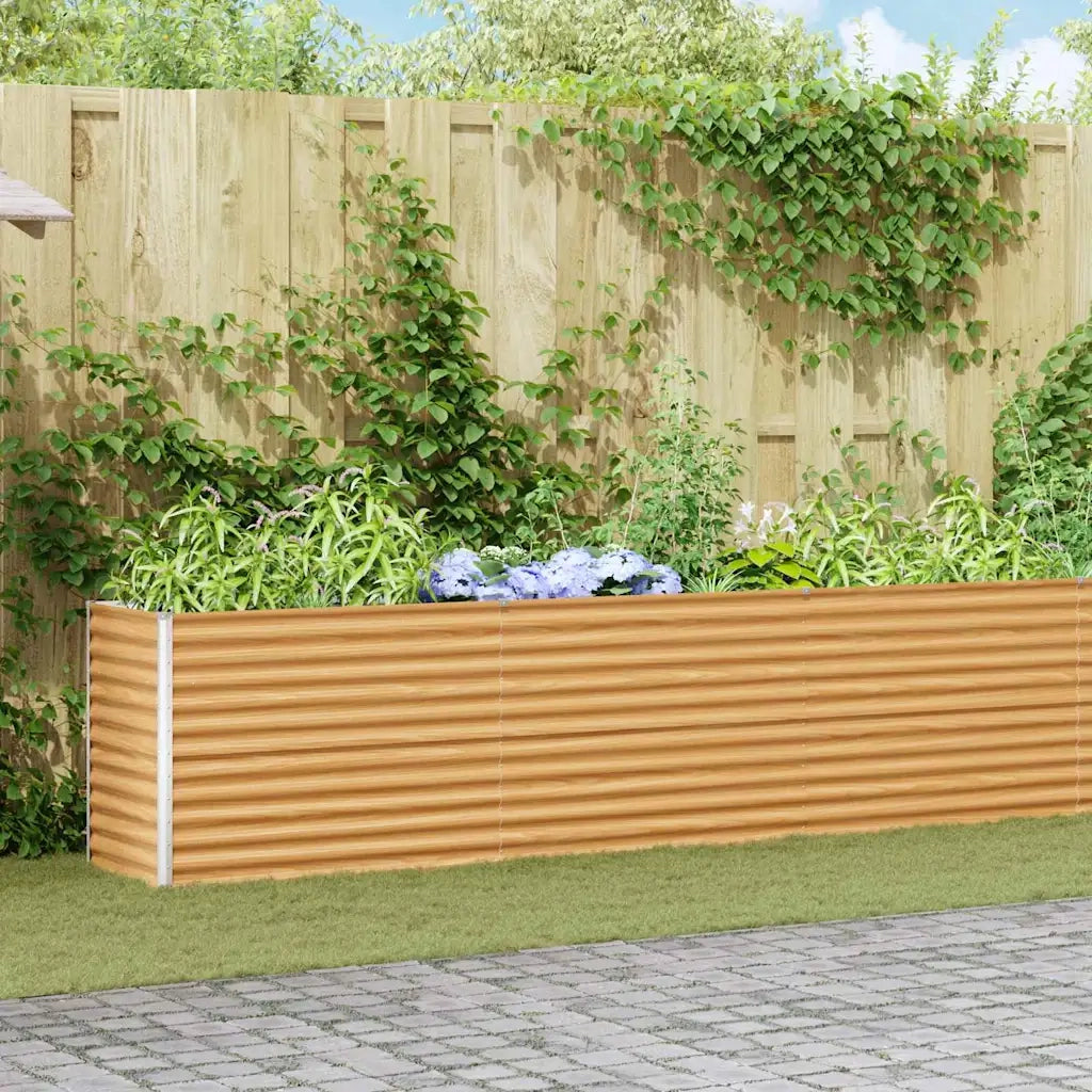 Fioriere | Cassetta per fiori | Letto rialzato da giardino 485 x 50 x 68 cm Acciaio zincato