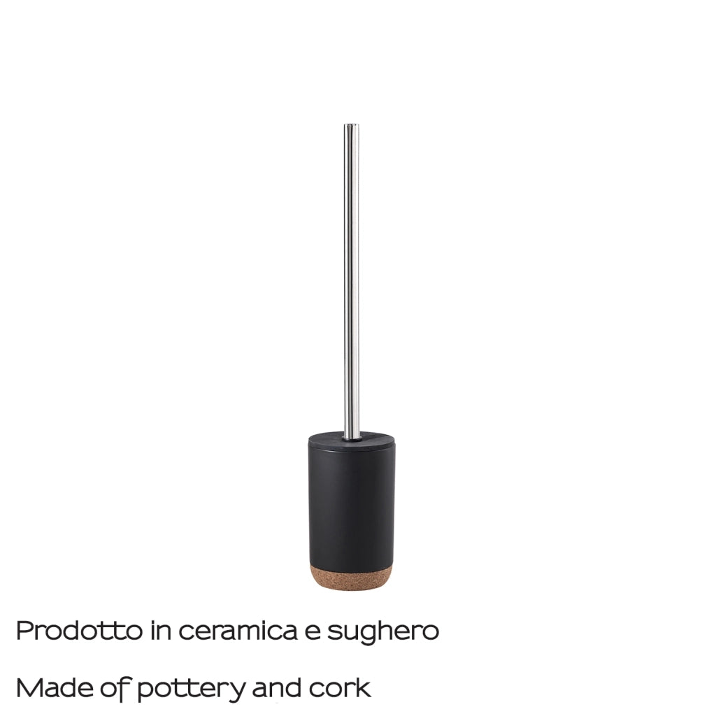 PORTASCOPINO ILARY D.9XH47CM NERO MATT E SUGHERO.