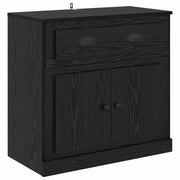 Credenza | Madia | Buffet da pranzo | Armadio da pranzo Rovere Nero 70 x 35,5 x 67,5 cm Legno multistrato