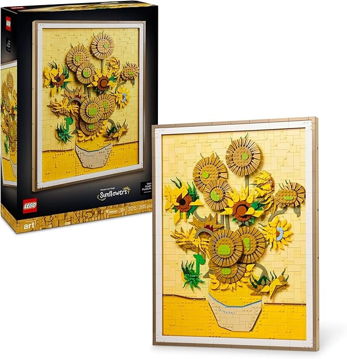 LEGO Art Vincent Van Gogh ? Girasoli - Quadro Floreale 3D Costruibile con Petali Mobili , Eta 18+