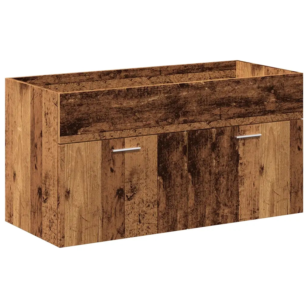 Set Mobili da Bagno | Armadio da bagno 4 pz Legno Antico in Legno Multistrato
