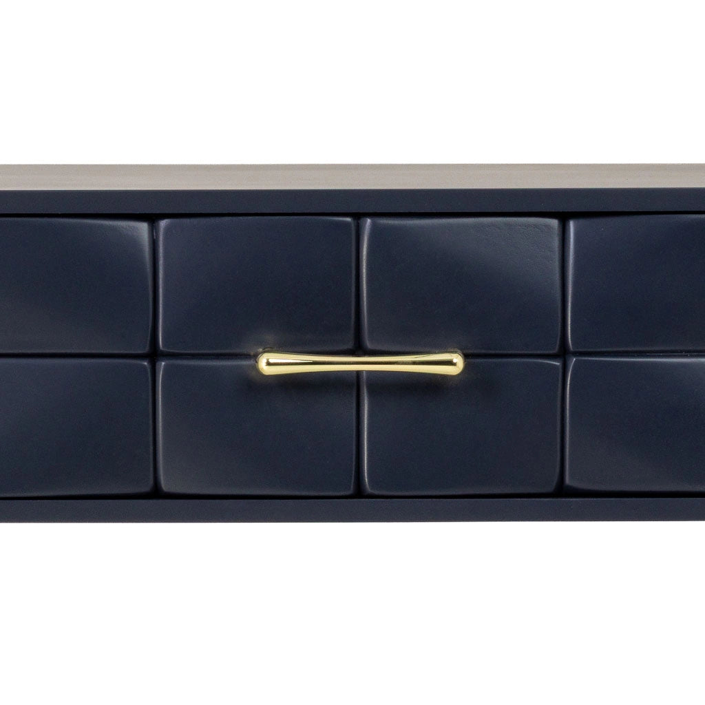 Mobile ingresso in legno nero 132x41x79h cm