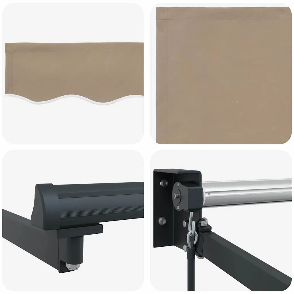 Tenda Retrattile Beige 400 × 300 cm Poliestere e Alluminio 3330617