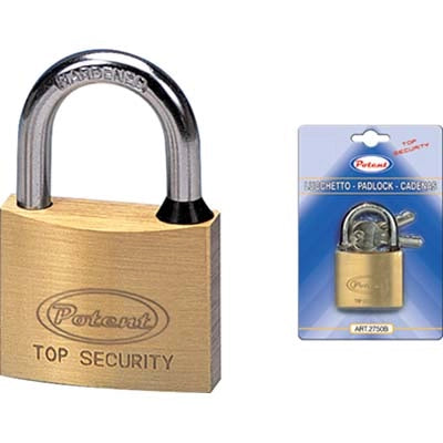 LUCCHETTO 2700B POTENT - OTTONE ARCO CROMATO CHIAVI 2 MM 60- 6 pezzi