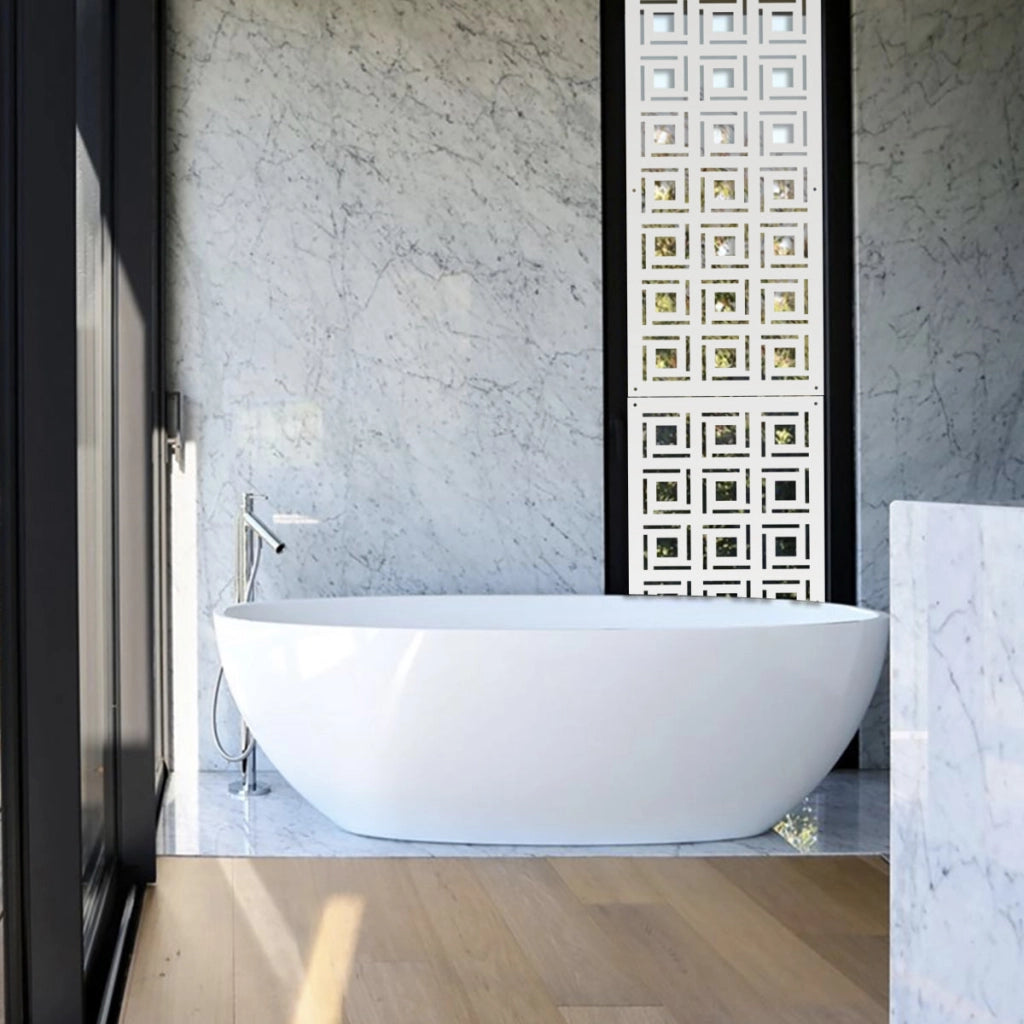 4SIDES - Pannello in PVC traforato - Parasole Colore: bianco, Misura: 50x150 cm
