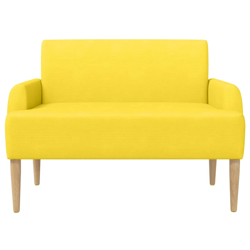 Loveseat con bottoni imbottiti Giallo Chiaro 116 x 67 x 81 cm 42041794