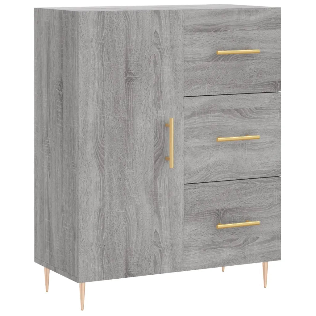 Credenza Grigio Sonoma 69,5x34x180 cm in Legno Multistrato 3189435