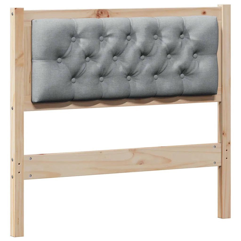 Testiera-Testata-Testiera Decorativa Marrone e grigio chiaro 90 cm Legno di pino massello