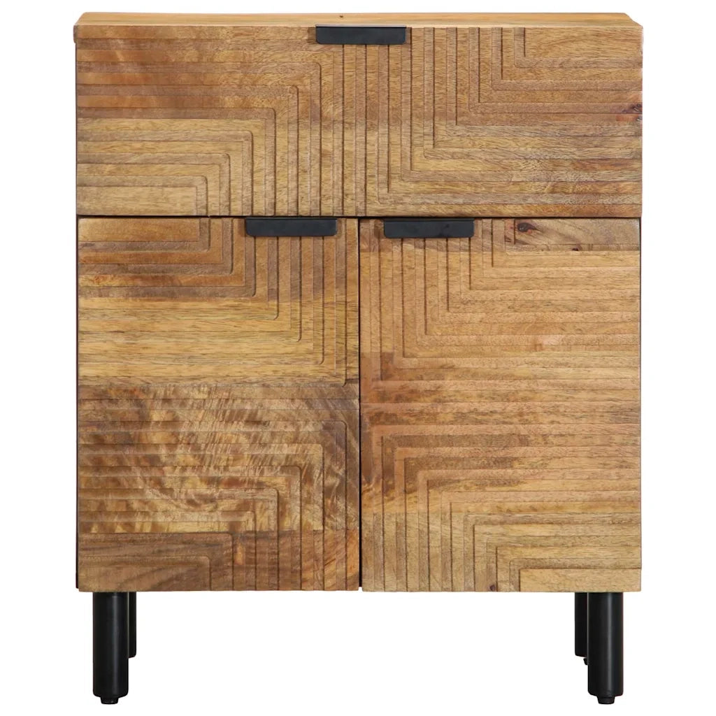 Comodino Marrone 50x33x60 cm in Legno Massello di Mango 4017731