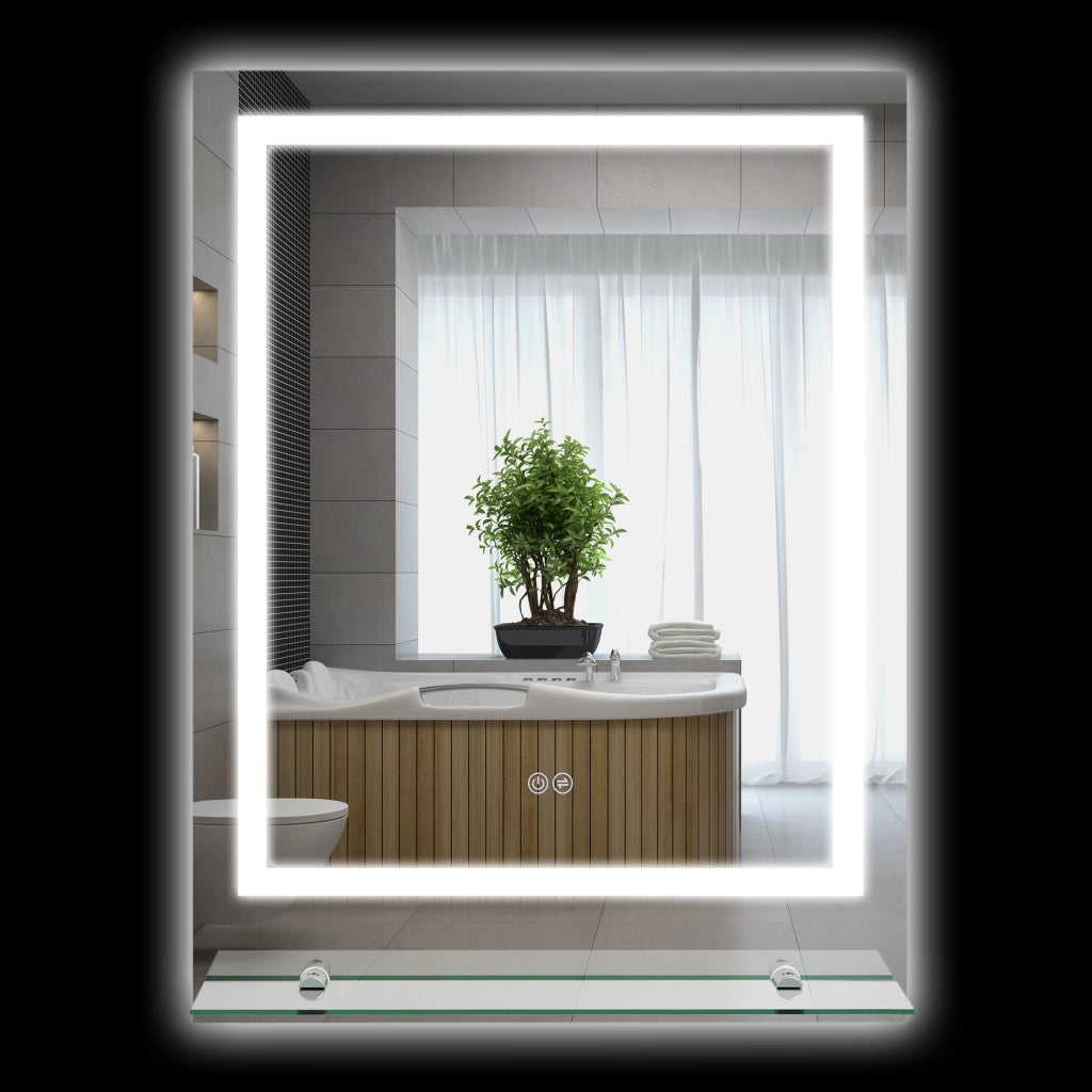 Specchio da bagno rettangolare LED ¨C Minimal ¨C 70x50 cm