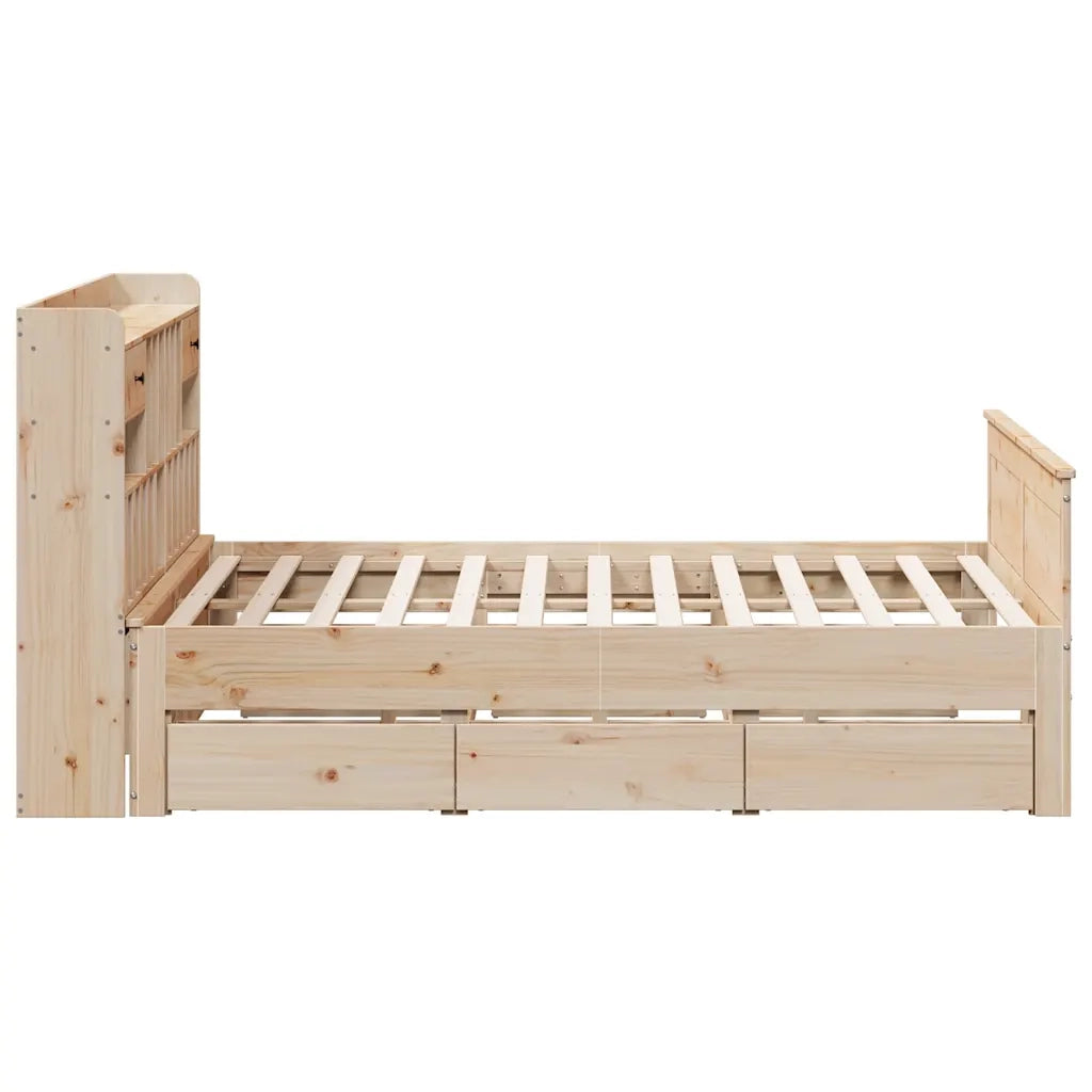 Letto Libreria senza Materasso 180x200 cm in Legno di Pino 3308912