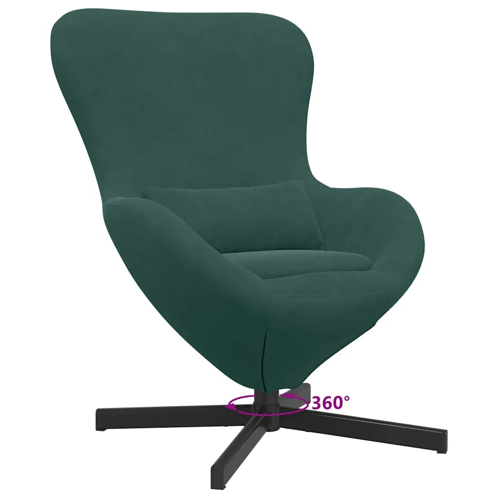 Poltrona uovo Verde Scuro 63 x 73 x 90 cm Velluto 42002758