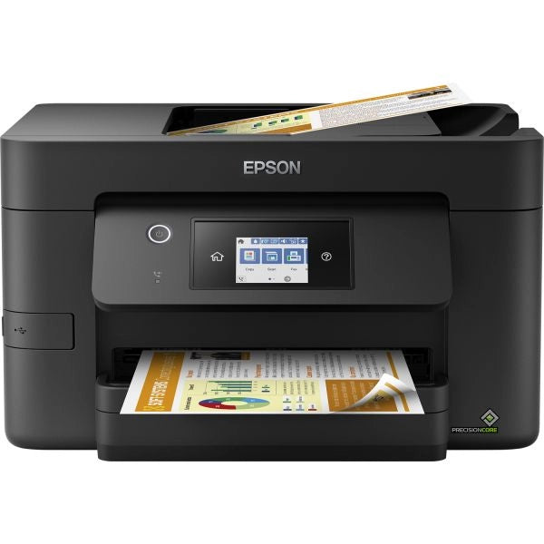 Epson workforce pro wf-3825dwf, stampante multifunzione a4 getto d'inchiostro (stampa, scansione, copia), display lcd 6.8cm, wifi direct, 3 mesi inchiostro incluso con readyprint - C11CJ07404