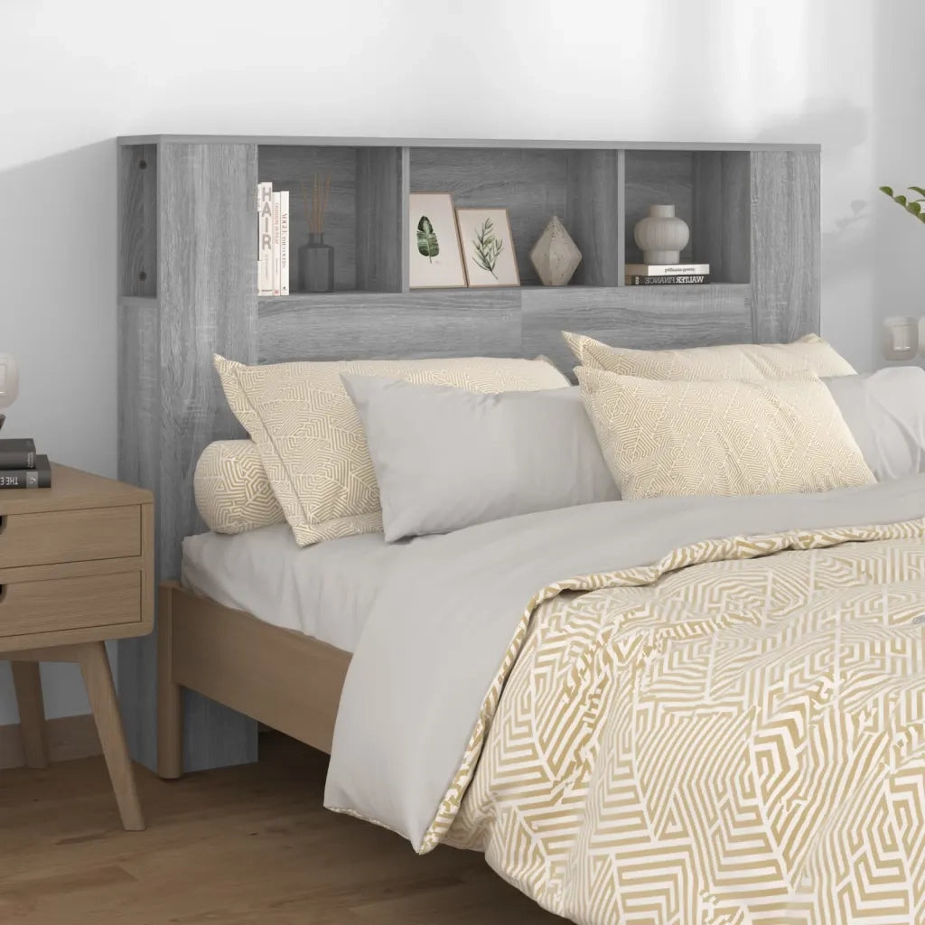 Testiera | Testata con Scomparti Grigio Sonoma 140x18,5x104,5 cm
