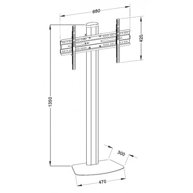 Supporto Monitor Tv pavimento da 32 a 55"