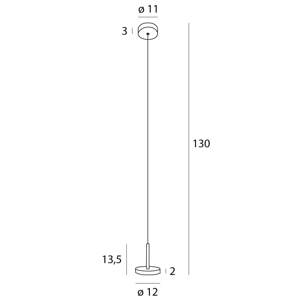 Lampada a sospensione nera minimal IBIZA LED 8W Maxlight