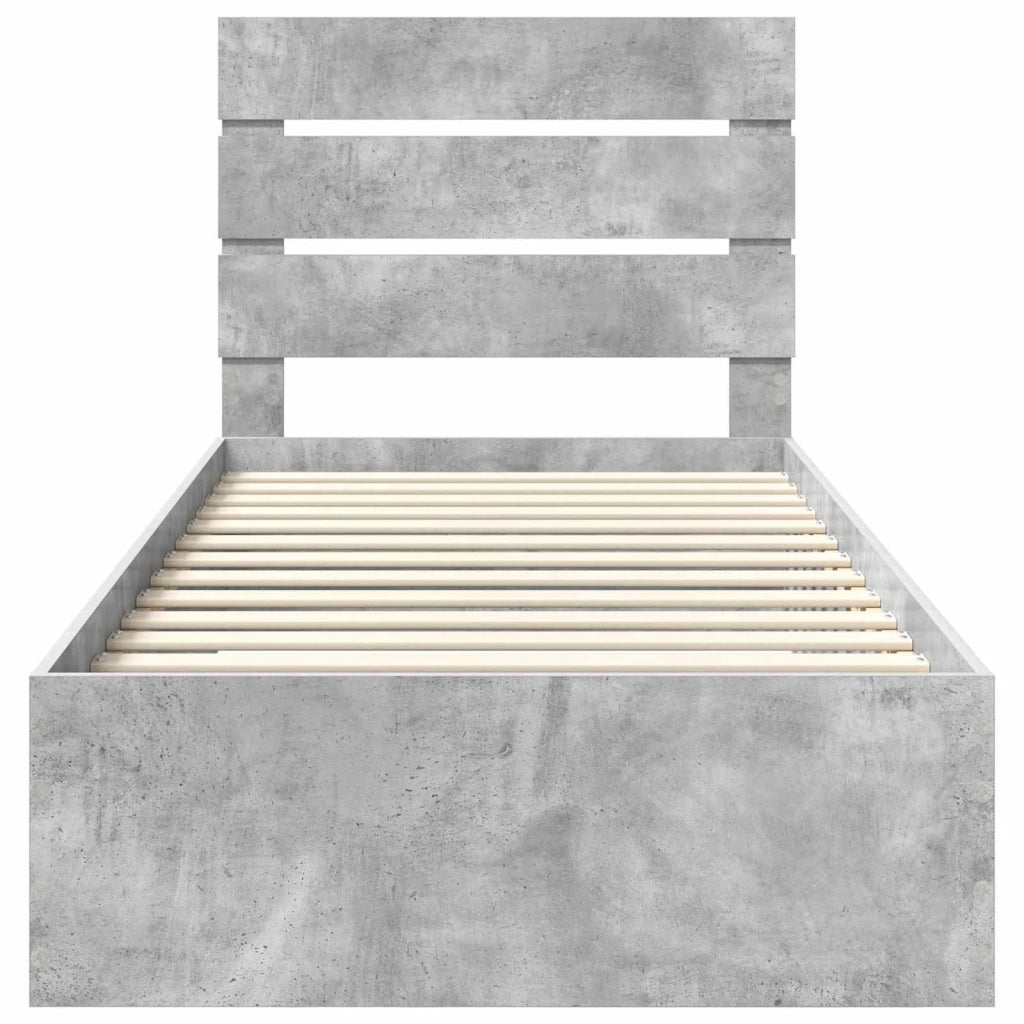 Struttura del letto con cassetto Grigio cemento 90 x 190 cm 3412023