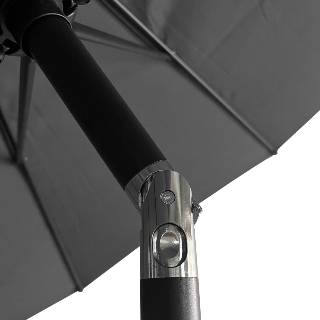 Ombrello rotondo diritto HAPUNA diametro 3,30m grigio