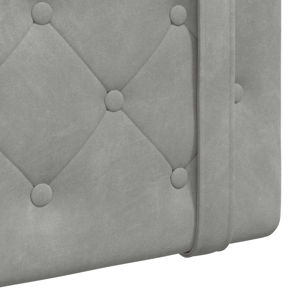 Testiera | Testata sospesa Con luce LED Grigio Chiaro Velluto
