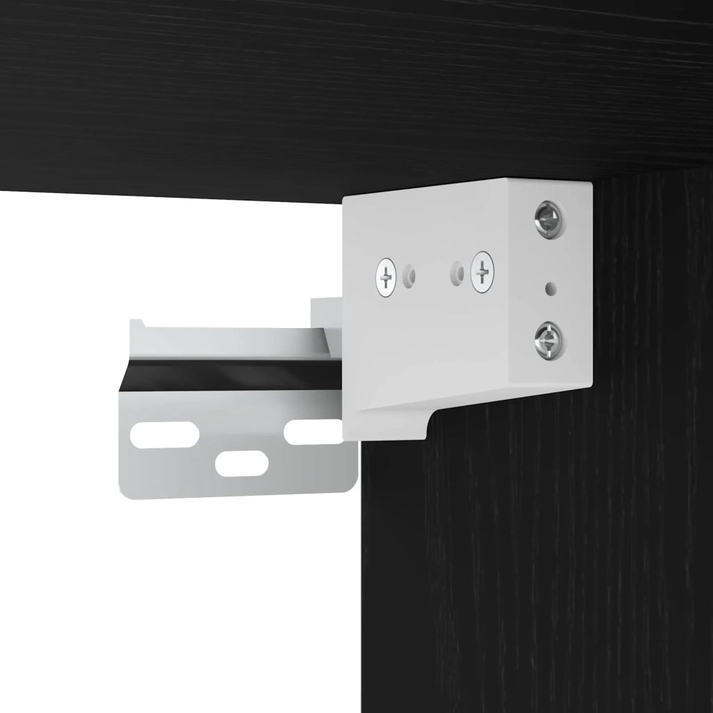 Set Mobile TV da Parete 2 pz-Set di 2 Credenza per TV Rovere Nero 100 x 34,5 x 40 cm