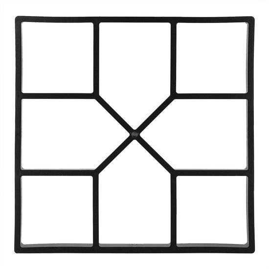 Forma in Cemento per Mano - Modello di Pendenza 40 x 40 cm - Disegno Geometrico - Per Giardino e Prato - Facile da Utilizzare - Per Lastre di Cemento a Misura Fatta - Modello di Pendenza
