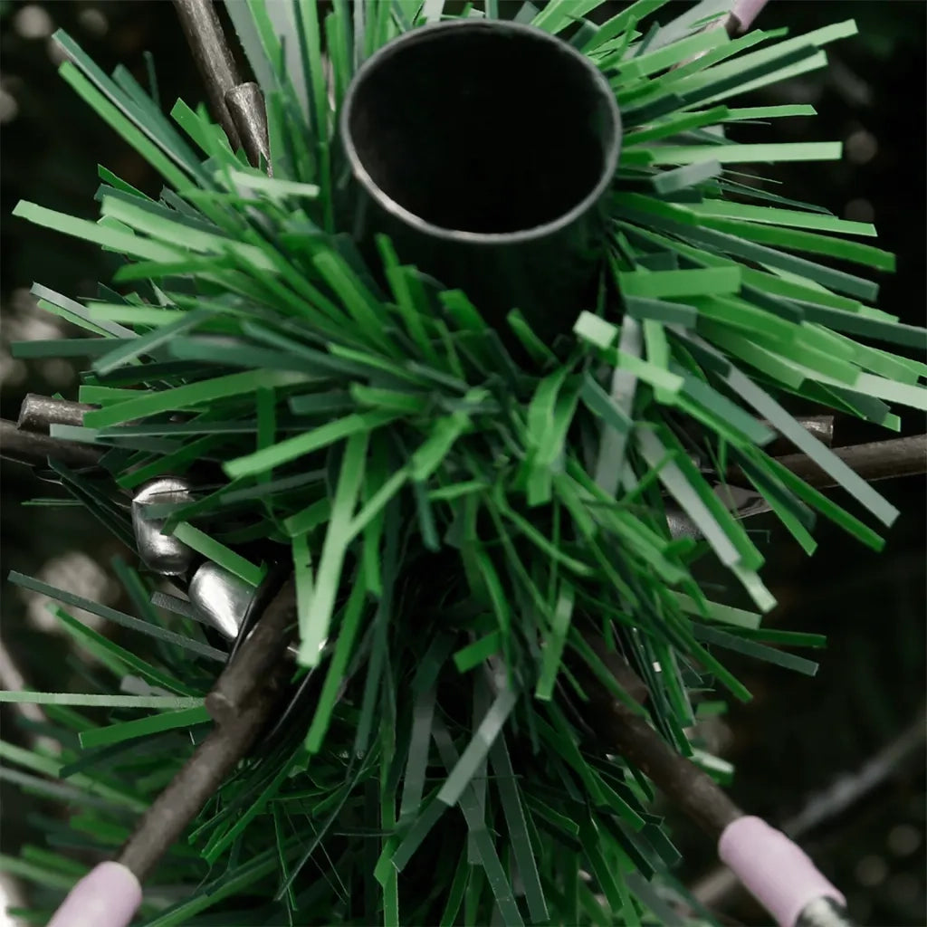 Albero di Natale | Decorazioni natalizie Artificiale Incernierato con Base Verde 210 cm