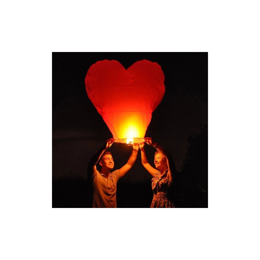 Trade Shop - Lanterna Cinese Volante Skylantern A Forma Di Cuore Per Matrimonio Eventi Party -