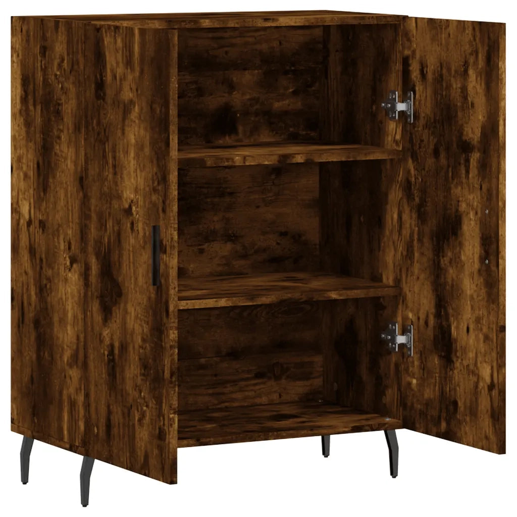 Credenza-Buffet-Armadio da cucina Rovere Fumo 69,5x34x90 cm in Legno Multistrato 345830