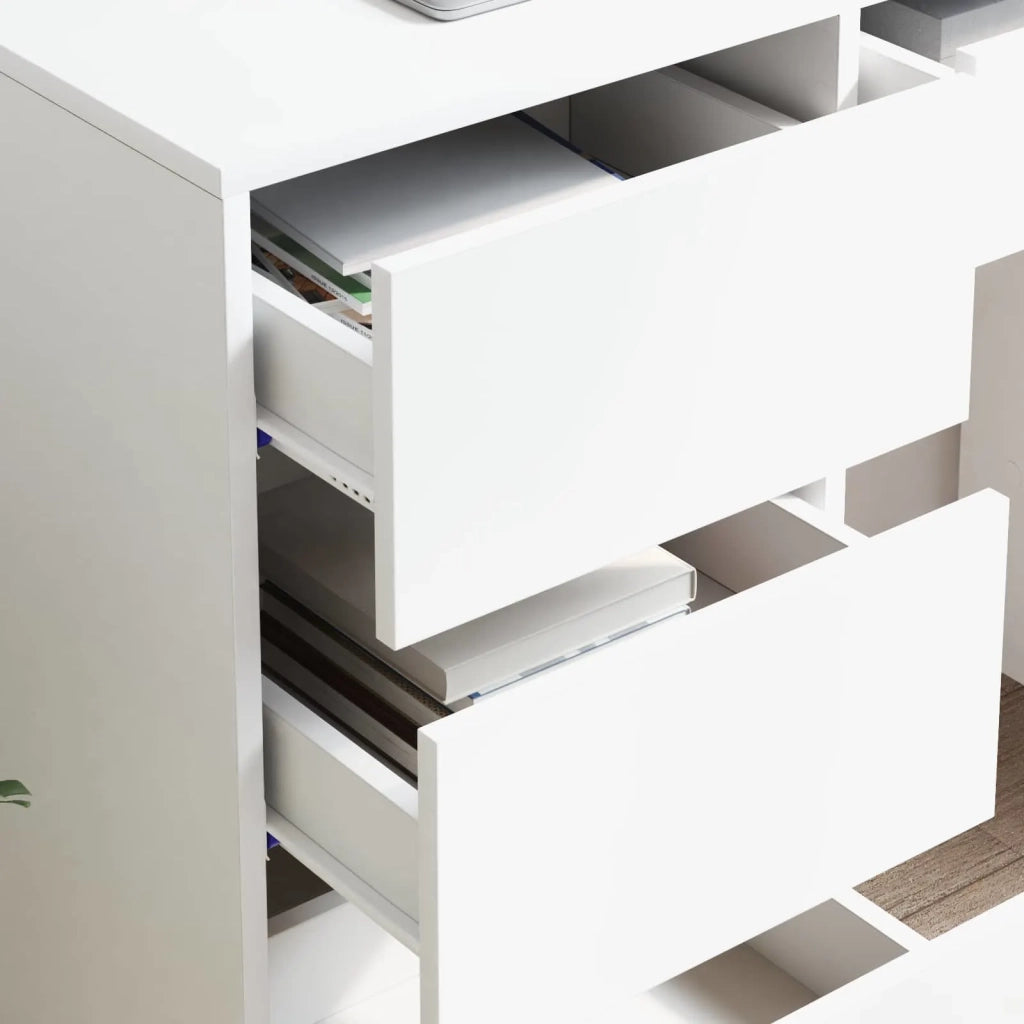 Scrivania | Tavolo da Ufficio Bianco 90 x 37.5 x 75 cm Legno multistrato