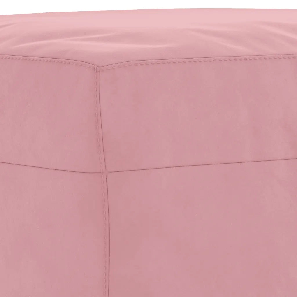 Set di Divani 3 pz con Cuscini rosa in Velluto