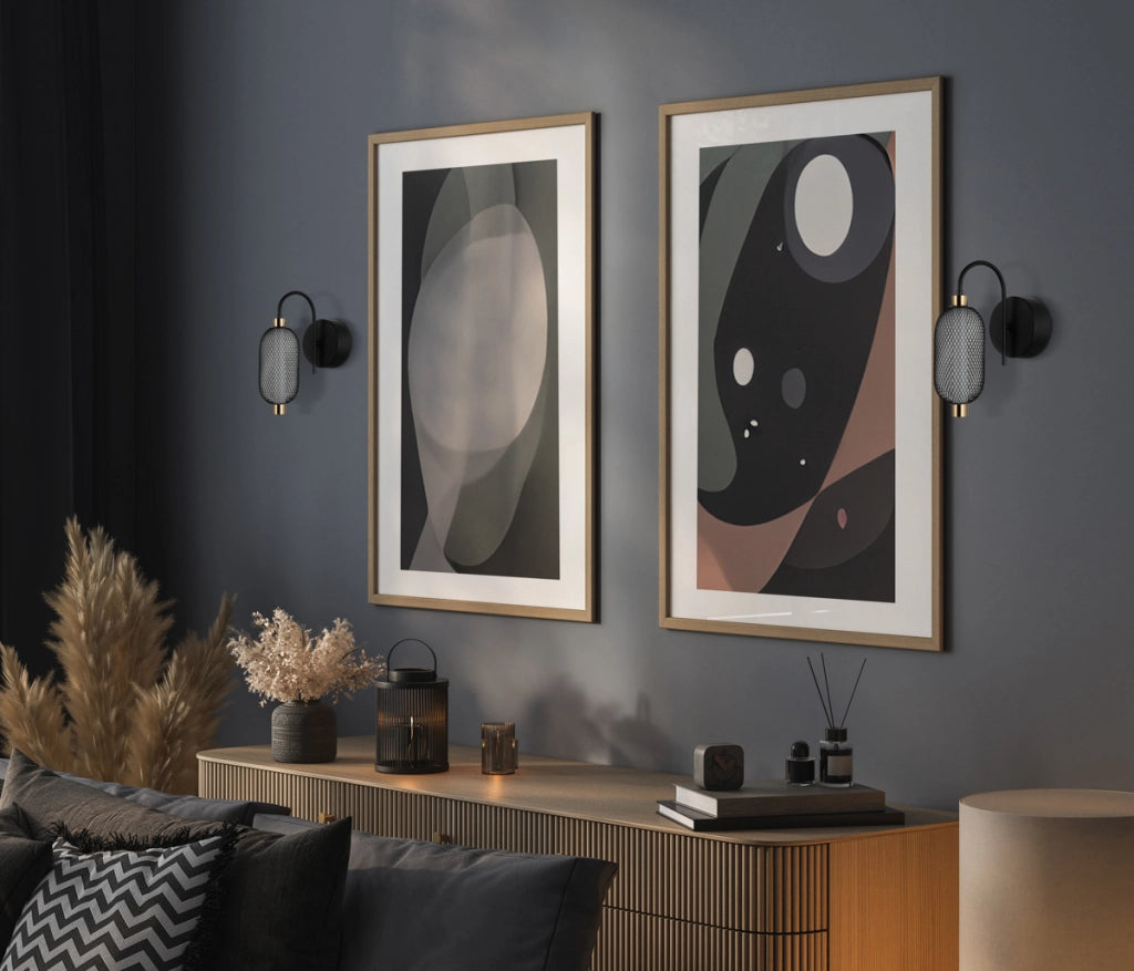 Applique Marco Italux nera moderna LED 6W 3000K calda