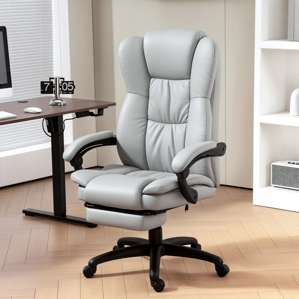 Sedia da ufficio con funzione massaggio, sedia ergonomica da scrivania con funzione reclinabile, sedia direzionale regolabile in altezza con funzione