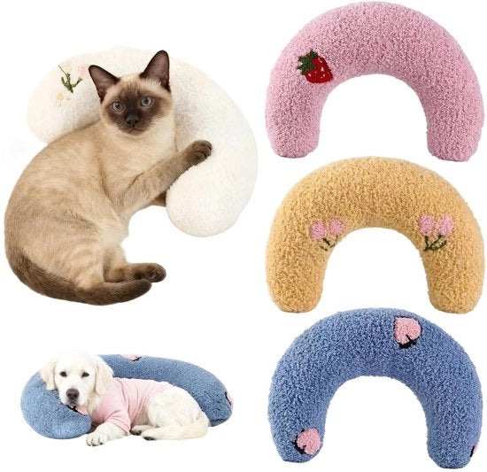 Cuscini di conforto per cani, 4 pezzi di cuscino per animali domestici, cuscino per gatti, cuscino di pelo per animali domestici, cuscino di pelo morbido per animali, cuscino di sostegno per animali, compagno di sonno per gatti
