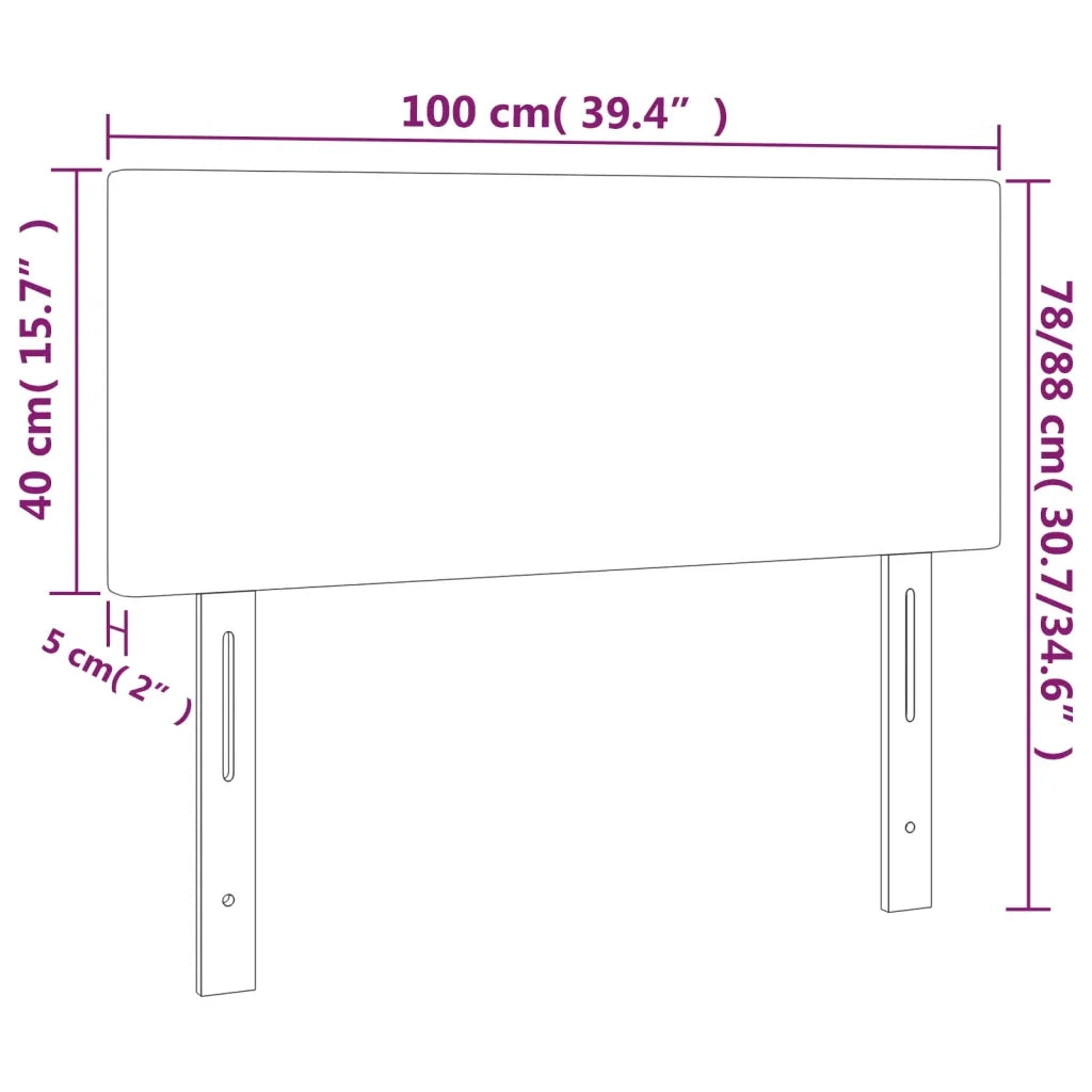 Testiera | Testata Tortora 100x5x78/88 cm in Tessuto