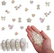 Decorazioni per unghie Aurora Boog, 3D farfalle decorative, ornamenti per unghie per donne e ragazze, attrezzature DIY per arte per salone e per casa, set da 100 pezzi