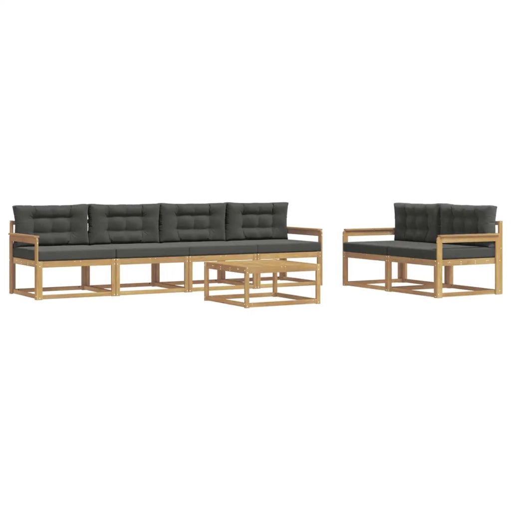 Set di divani da esterno 6 pz Bianco e Antracite 3386086