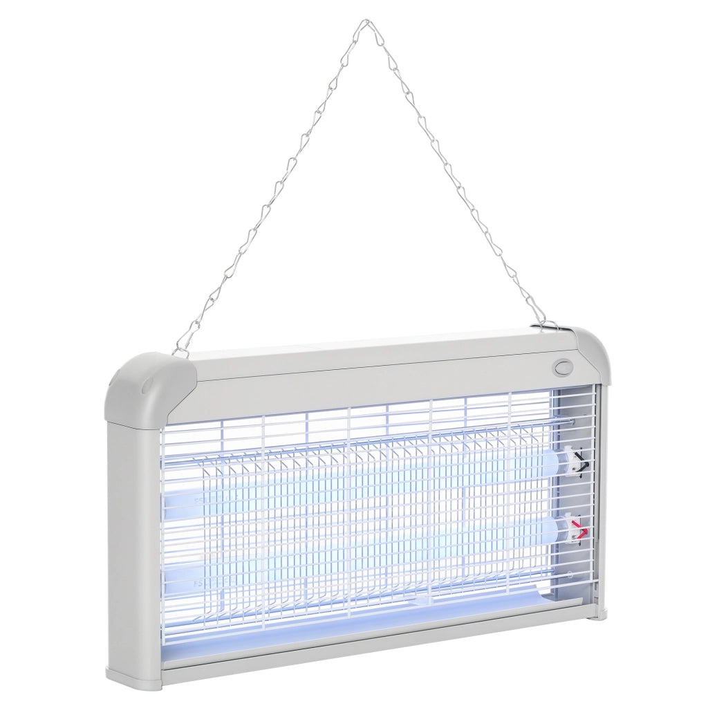 Lampada Antizanzare Elettrica 30W UV ¨C zephmum ¨C 48.5x8.5x26.5 cm Grigio