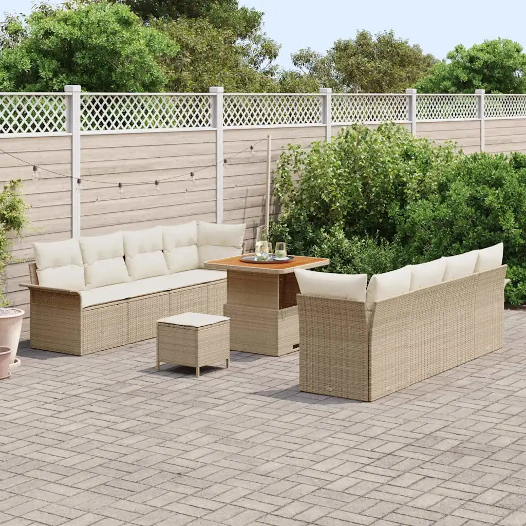 Set Divano da Giardino Beige e Crema 80 x 80 x 71 cm 3364056