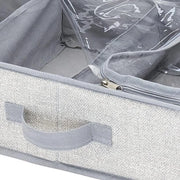 Ottomana per abbigliamento, borse, scarpe, 91,4 x 53,3 x 12,7 cm, grigio, tessuto di polipropilene