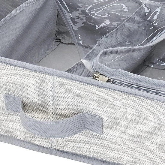 Ottomana per abbigliamento, borse, scarpe, 91,4 x 53,3 x 12,7 cm, grigio, tessuto di polipropilene