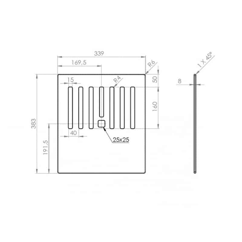 Tagliere Elleci Element Best Workstation in materiale HPL Grigio - ATH073GR