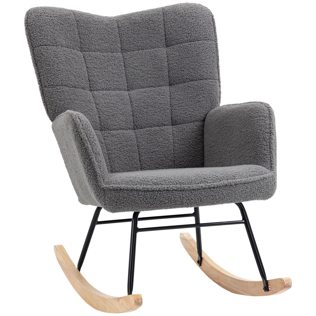 POLTRONA A DONDOLO 98x71x101 cm Grigio scuro in poliestere
