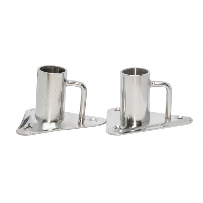 BASE PER CANDELIERE INOX DRITTA STRAIGHT BASES FOR STANCHION Ø MM.25