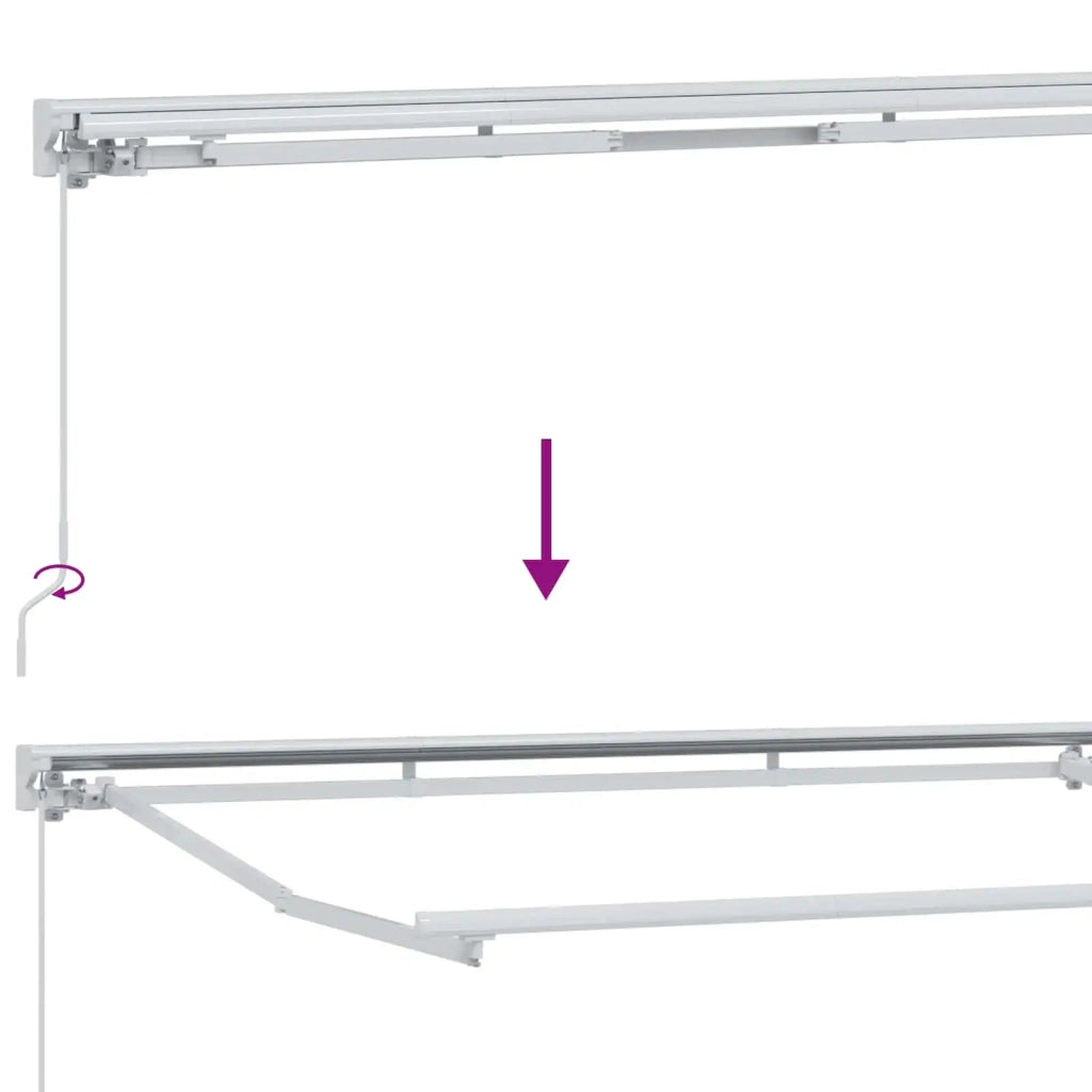 Tenda retrattile manuale Marrone 4,5 × 3,5 m 3420312