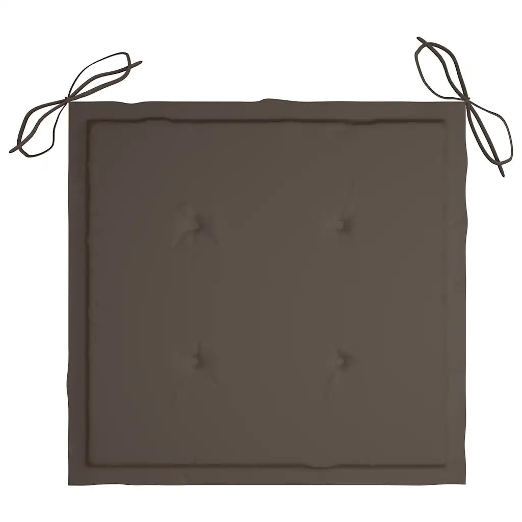 Set da Pranzo Giardino Pieghevole 3 pz | Set Salotto da Giardino Cuscino Massello di Teak