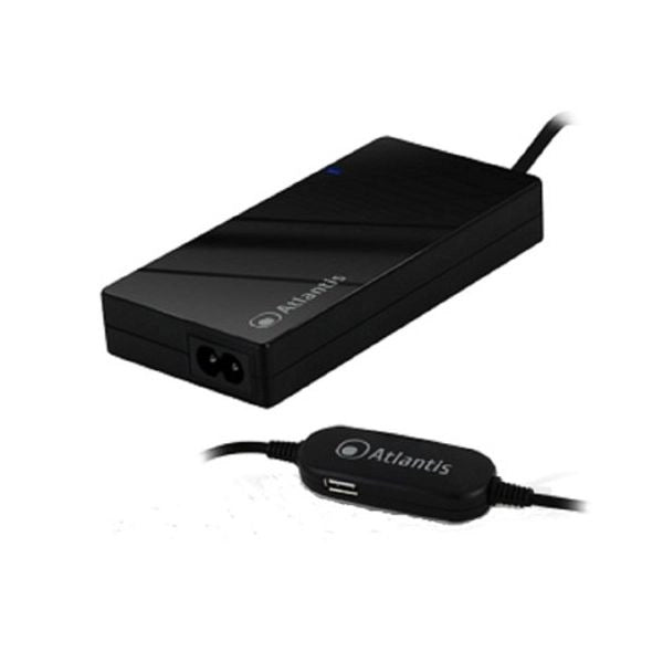 Alimentatore universale automatico ultraslim x notebook atlantis p008-sc-90su 90w,10connet intercambiabili(incluso hp),porta usb