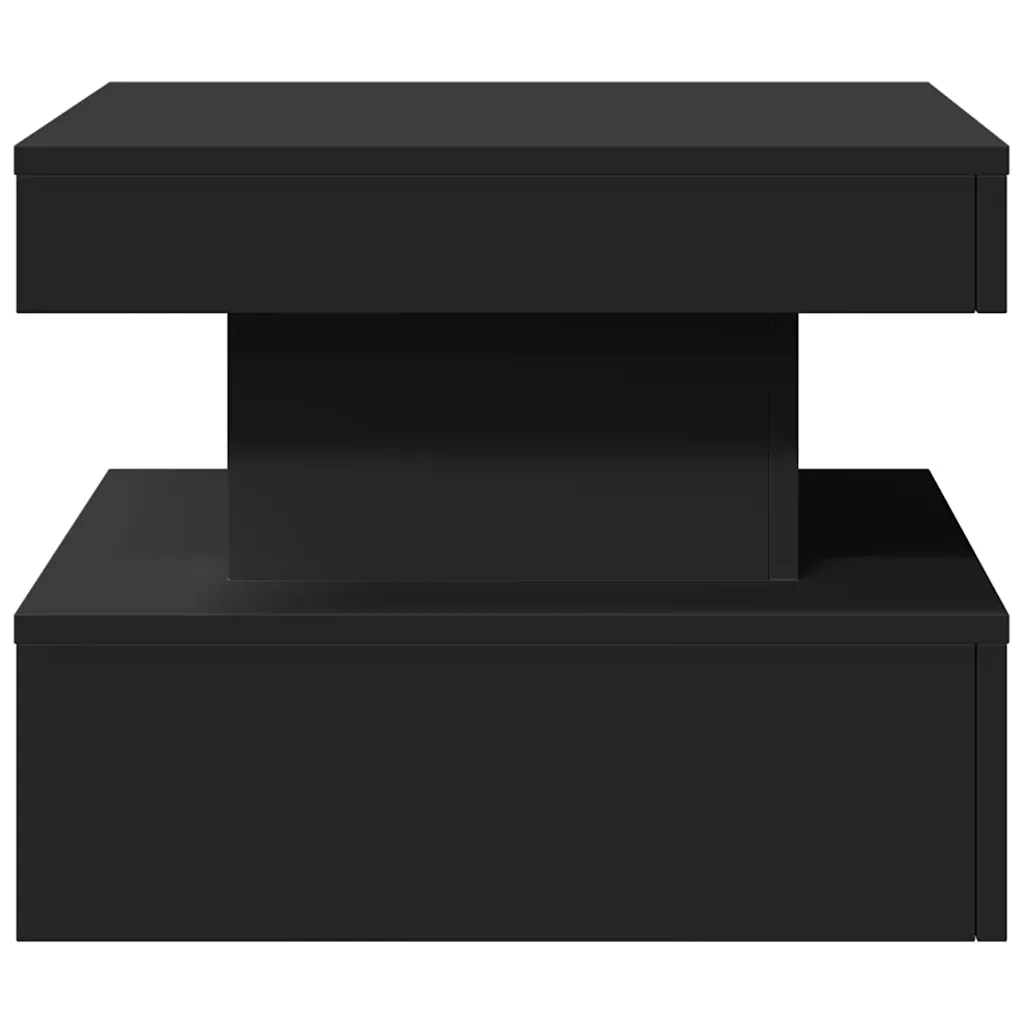 Tavolino da Salotto con Luci LED-Tavolino da soggiorno Nero 50x50x40 cm 853446