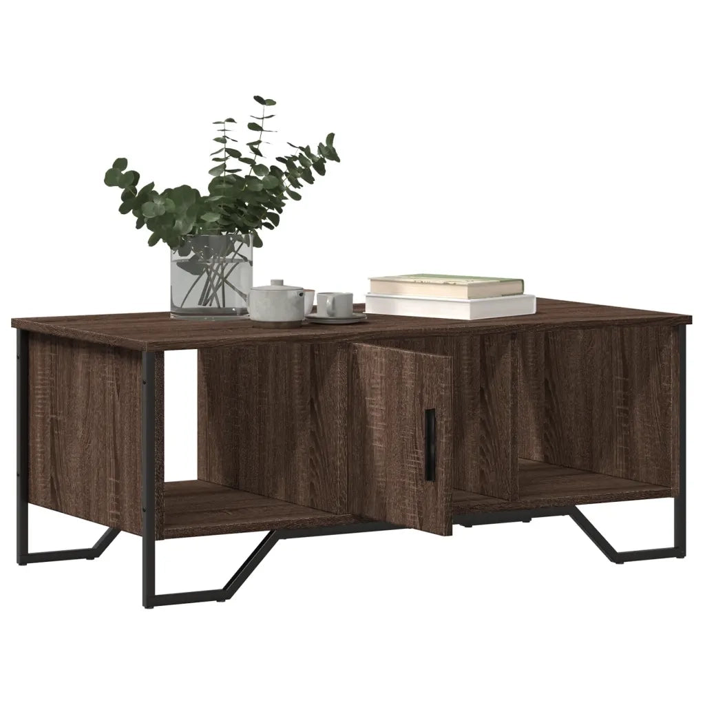 Tavolino Salotto-Tavolino da soggiorno-Tavolo Rovere Marrone 100x51x40 cm Legno Multistrato 600282