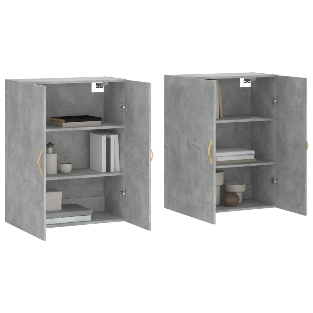 Mobili a Parete 2 pz Grigio Cemento 69,5x34x90 cm 3195607